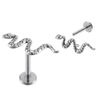 Piercing Cobra Titanio Prata