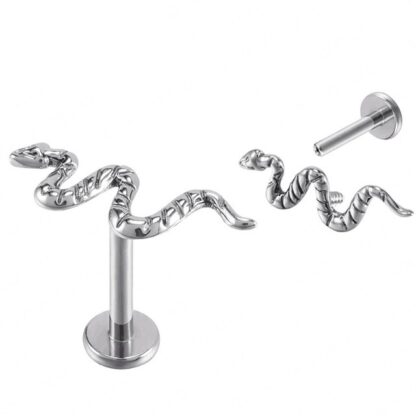 Piercing Cobra Titanio Prata