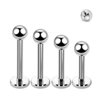 Piercing Labret Titanio Prata