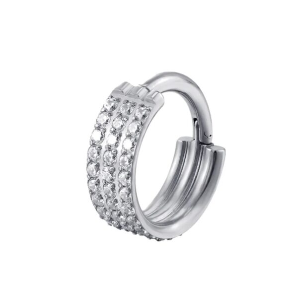 piercing argola segment tripla titanio zirconias