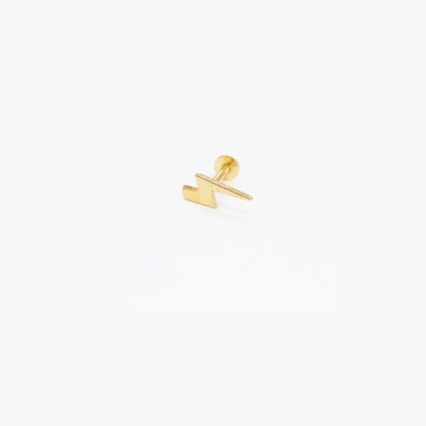 piercing raio dourado titanio