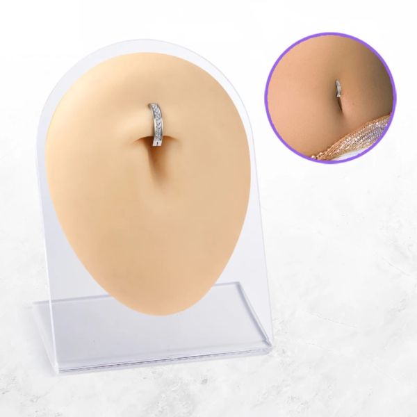 piercing umbigo clicker titanio zirconias