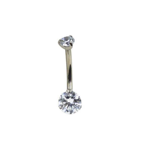 piercing umbigo zirconia lapidado