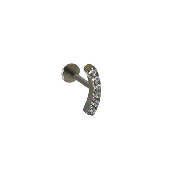 piercing titanio mini cluster com zirconias