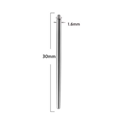 Taper com Rosca Externa 1.6mm - Piercings de Rosca Interna