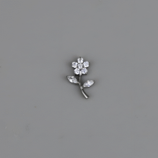Piercing Flor em Titânio com Zircônias
