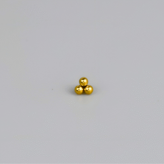 Piercing Trinity Liso em Titânio Dourado PVD