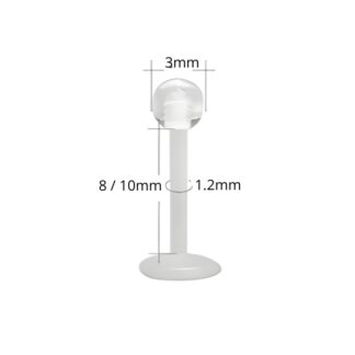 Piercing Bioflex Labret para Orelha e Lábio Próprio Para Ressonância e Exames