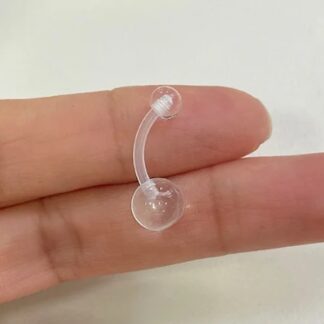 Piercing Bioflex Bananabell para Umbigo Próprio Para Ressonância e Exames