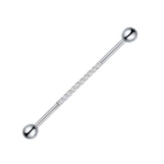 Piercing Transversal em Titânio com Zircônias