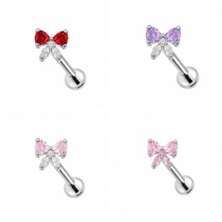 Piercing de Laço em Titânio Lacinho com Zircônia Colorida